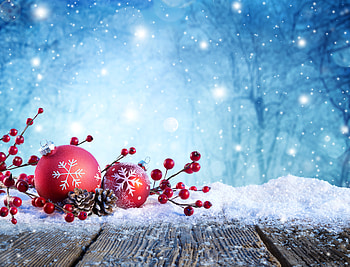 ❤️, Balls, Snow flakes, Winter, Holiday, Branches HD wallpaper