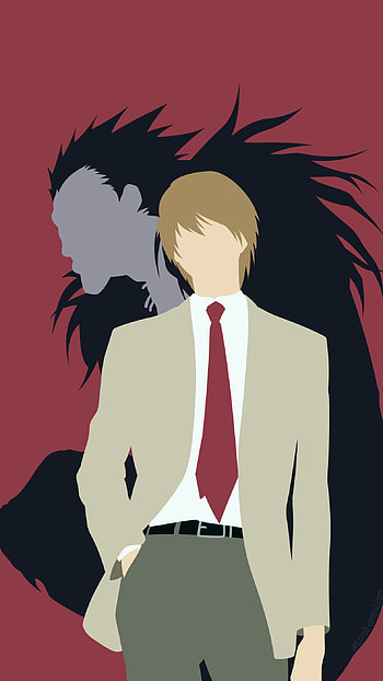 Ryuk and kira, anime, deathnote, kira, light yagami, ryuk, shinigami HD phone wallpaper
