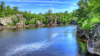 Amazon River, river, trees, sky, nature, amazon, forest HD wallpaper