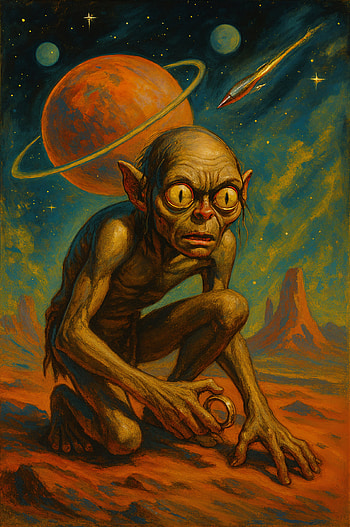 Gollum Space Odyssey , alien, Sci Fi, space HD phone wallpaper