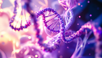 Cosmic Double Helix - Ultra, double helix, purple, DNA Structure, genetics, biology HD wallpaper