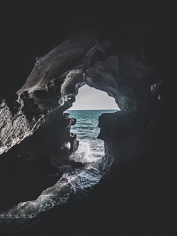 Arch, beach, slots, rocks HD phone wallpaper