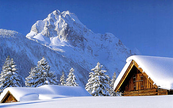 Landscape, Winter, Mountains, Snow HD wallpaper