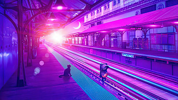 Cat Synthwave, cat, synthwave, artist, artwork, digital-art HD wallpaper