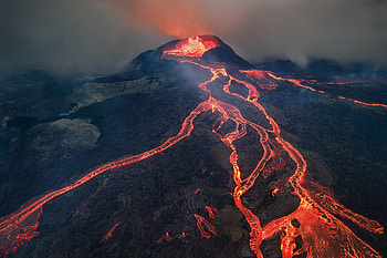 Lava Flow from Fagradalsfjall Volcano, Iceland, iceland, nature, valcano, lava HD wallpaper