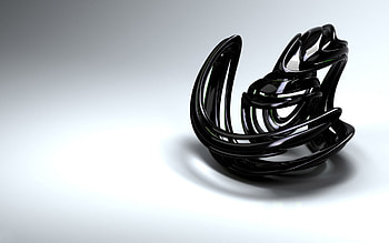 Black Metal, metal, black, abstract, 3d HD wallpaper