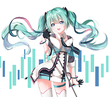 Beautiful, anime girl, performance, Hatsune Miku HD wallpaper