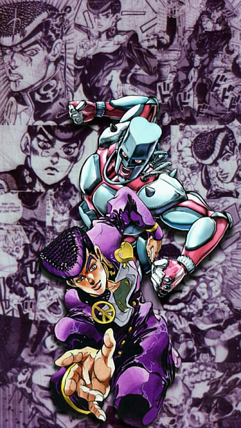 Jojo bizarre adventure, JosukeHigashikata, magenta, graph, stand HD phone wallpaper