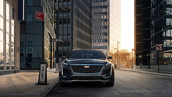 Cadillac CT6 V-Sport, front, black sedan, 2019 HD wallpaper