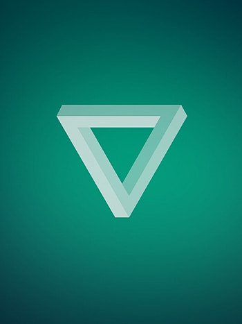 Inverted triangle, Abstract light spot, Green abstract, Lenovo HD phone wallpaper