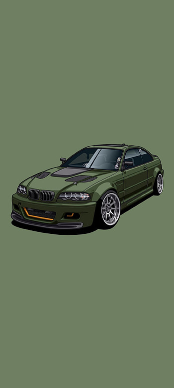 BMW M3 E46, emetres, green, motor_vehicle, wheel HD phone wallpaper