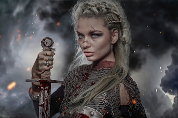 Medieval Queen, artist, cosplay, artstation HD wallpaper