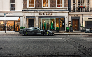 Rimac Nevera, side view, exterior, Croatian supercar, gray Nevera, sports cars, Rimac HD wallpaper