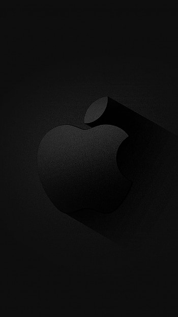 Black Colour, Apple Icon, Black Apple Icon HD phone wallpaper