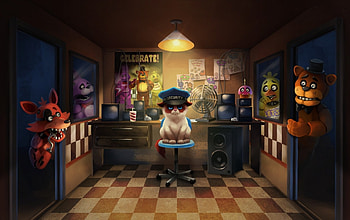 fnaf, Nights, Freddys, Five, At HD wallpaper