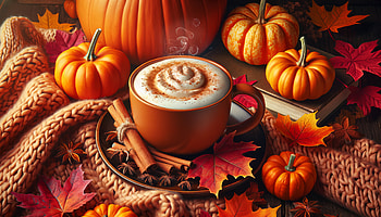 Autumn Pumpkin Spice Latte, pumpkin spice, pumpkin spice latte, autumn decor, Cozy, fall leaves HD wallpaper