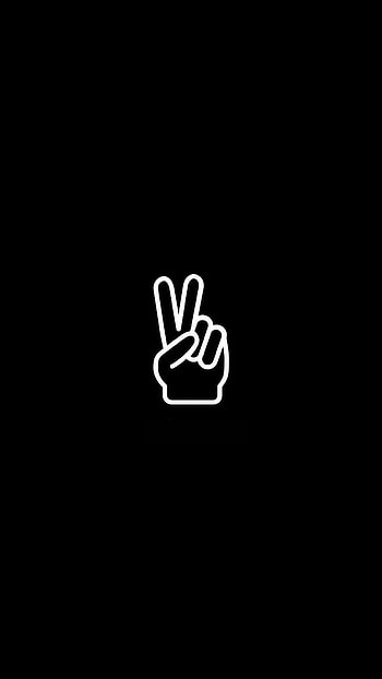 Peace sign, Instagram theme, Highlight icons, Black and white HD phone wallpaper