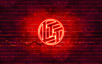 Linus Tech Tips red logo, , red brickwall, Linus Tech Tips logo, YouTube channels, Linus Tech Tips neon logo, Linus Tech Tips HD wallpaper