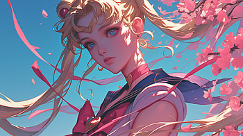 Sailor Moon Blossom - Anime, Sailor Moon, Anime, illustration, fantasy, cherry blossom, fantasy anime HD wallpaper