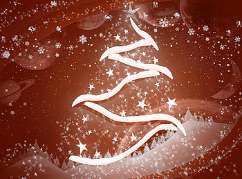 Holidays, Planets, New Year, Moon, Snowflakes, Christmas Tree HD wallpaper