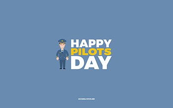 Happy Pilots Day, , blue background, Pilots profession, greeting card for Pilots, Pilots Day, congratulations, Pilots, Day of Pilots HD wallpaper