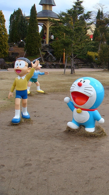 Nobita Doraemon, Play Ground HD phone wallpaper