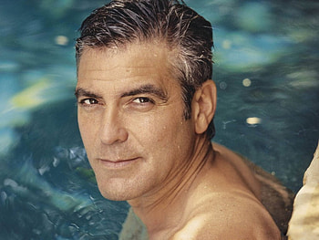 George Clooney, actor, sexy, pool, hunk HD wallpaper