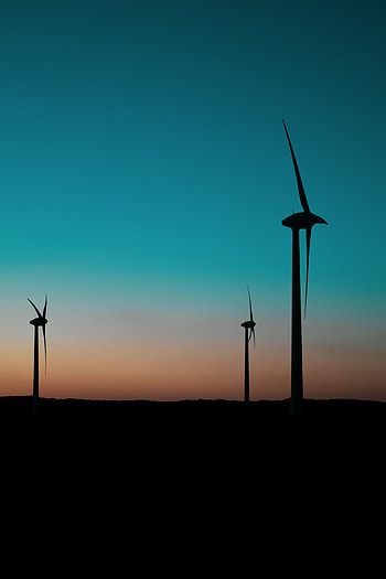 Twilight, Dark, Dusk, Posts, Pillars, Wind Power Plant, Turbines, Turbine, Blades HD phone wallpaper