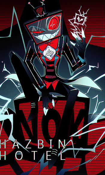 Vox, red, electric blue, hazbin, hazbin hotel HD phone wallpaper