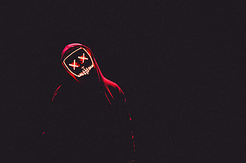 Dark, Shine, Light, Mask, Human, Person, Anonymous, Hood HD wallpaper