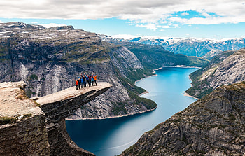 Jaw-dropping cliffs, Norway hiking adventure, Majestic Trolltunga, Breathtaking views HD wallpaper