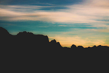 Sky, Mountains, Clouds, Rocks, Dark HD wallpaper