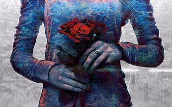 Miscellanea, Miscellaneous, Rose Flower, Rose, Hands, Girl, hop, Double Exposure HD wallpaper