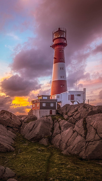 Eigeroy, Lighthouses HD phone wallpaper