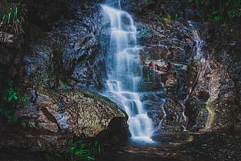 Nature, Stones, Rocks, Waterfall, Spray HD wallpaper