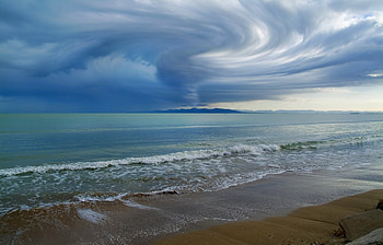 Landscape, Sky, Sea, Beach HD wallpaper