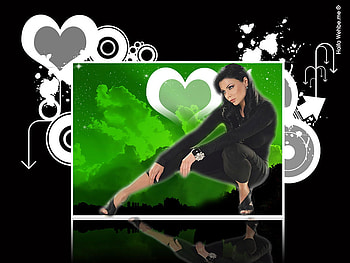 haifa 122, haifa, lady, green, beauty HD wallpaper