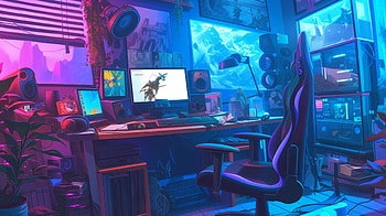 Ultimate Gamer's Paradise: Anime Room, video game, room, anime room, gamer HD wallpaper