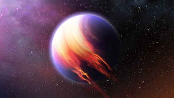 Universe, Fire, Stars, Rotation, Planet HD wallpaper