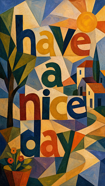 Have a Nice Day — / Sunny Vibes Art / Cheerful Home Screen, Typography, Poster HD phone wallpaper