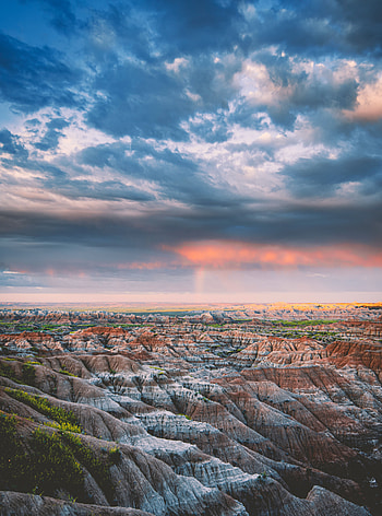Landscape, Nature, Mountains, Clouds, View From Above, Horizon HD phone wallpaper