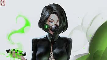 Short Hair Viper Mask Valorant HD wallpaper