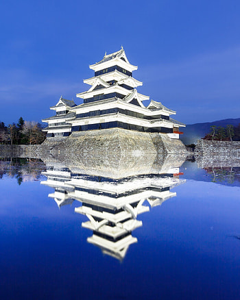 Matsumoto Castle, Night view, Nagano, Japan, Beautiful landmark HD phone wallpaper