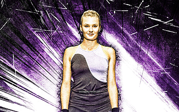 Dayana Yastremska, grunge art, ukrainian tennis players, WTA, violet abstract rays, tennis, fan art, Dayana Yastremska HD wallpaper