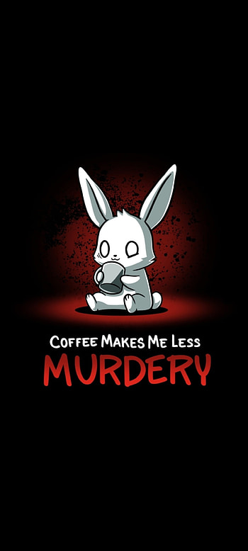Less Murderous, coffee, bunny, funny HD phone wallpaper