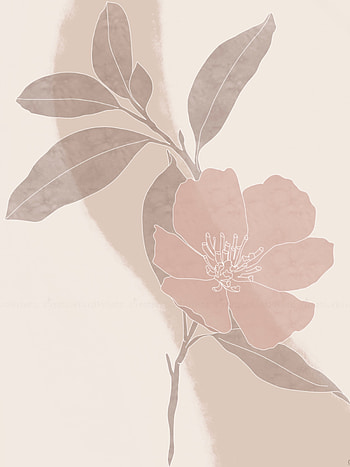 Abstract flower art print - modern printable wall art, abstract botanical print, neutral minimalist art, boho decor print. Flower prints art, Boho , Abstract flower art, Neutral Floral HD phone wallpaper