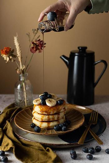 Fruits, Food, Desert, Berries, Pancakes, Bakery Products, Baking, Watering, Breakfast HD phone wallpaper