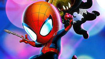 Kid Spider Man, spiderman, superheroes, artwork, artist, behance HD wallpaper