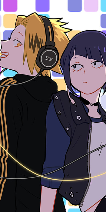 Electric Beats — Kyōka Jirō & Denki Kaminari (My Hero Academia), Kyōka Jirō, Denki Kaminari, Anime, My Hero Academia HD phone wallpaper