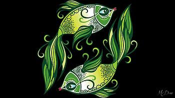 Pisces, birtate, February, Fireafox theme, birtay, fish, astrology, astonomy HD wallpaper